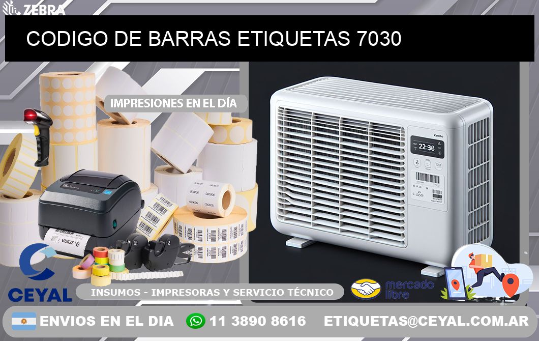 CODIGO DE BARRAS ETIQUETAS 7030