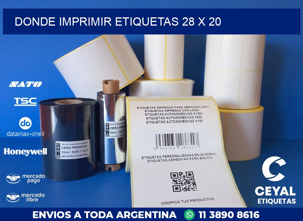 DONDE IMPRIMIR ETIQUETAS 28 x 20