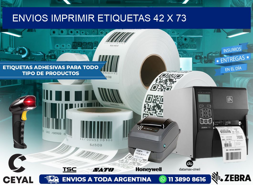 ENVIOS IMPRIMIR ETIQUETAS 42 x 73