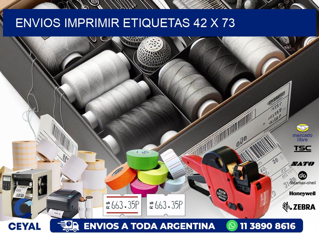 ENVIOS IMPRIMIR ETIQUETAS 42 x 73