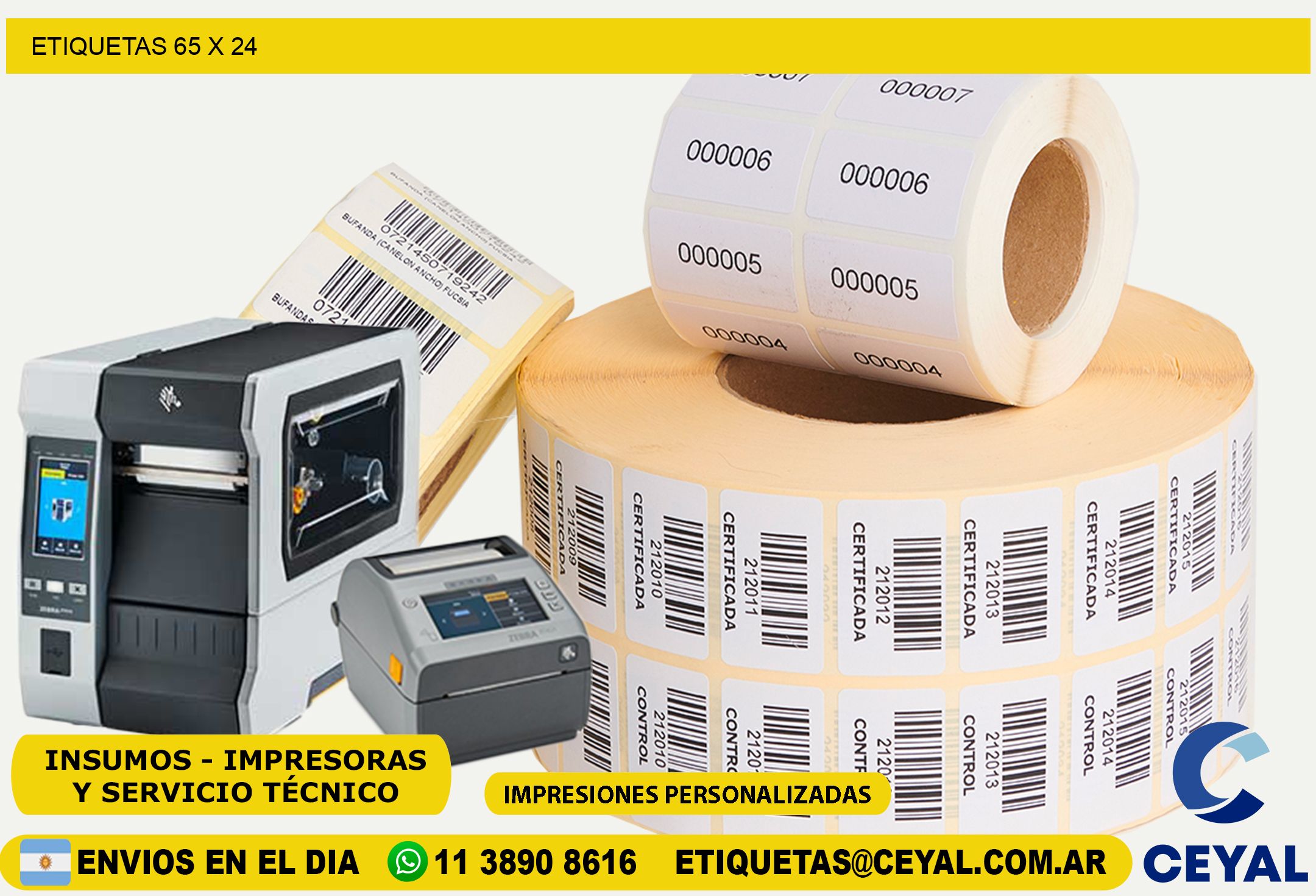 ETIQUETAS 65 x 24