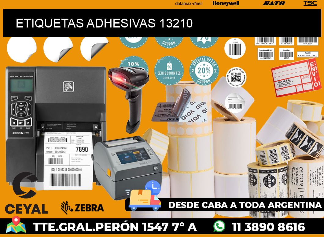 ETIQUETAS ADHESIVAS 13210
