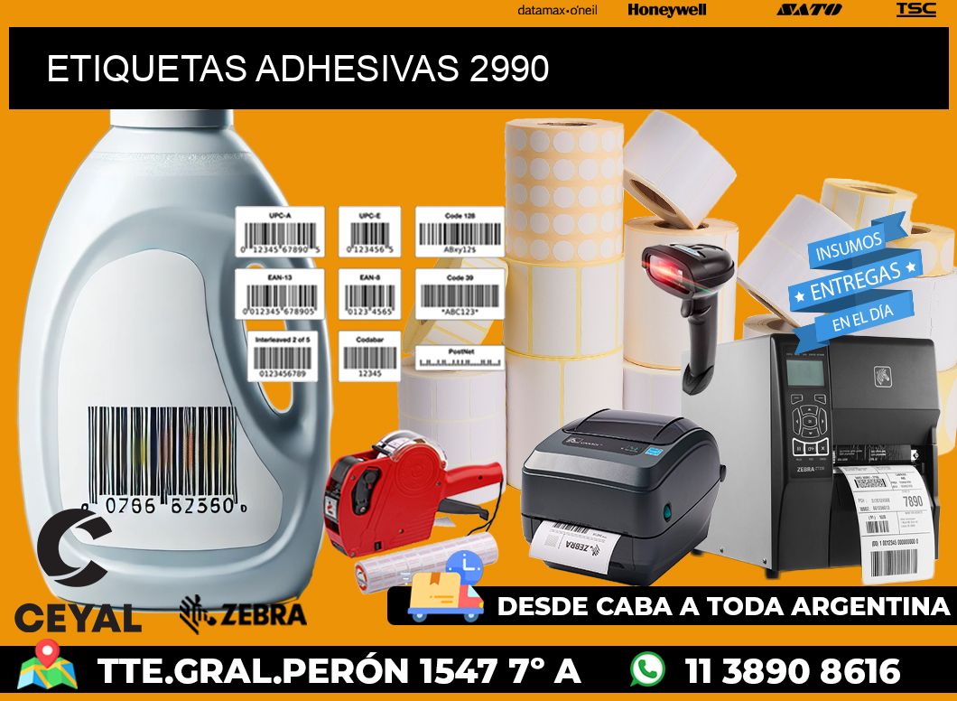 ETIQUETAS ADHESIVAS 2990