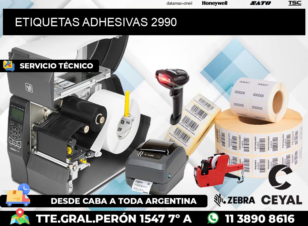 ETIQUETAS ADHESIVAS 2990
