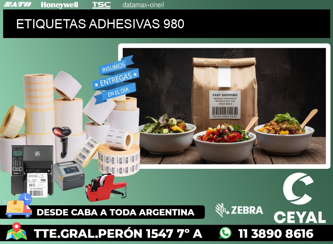 ETIQUETAS ADHESIVAS 980