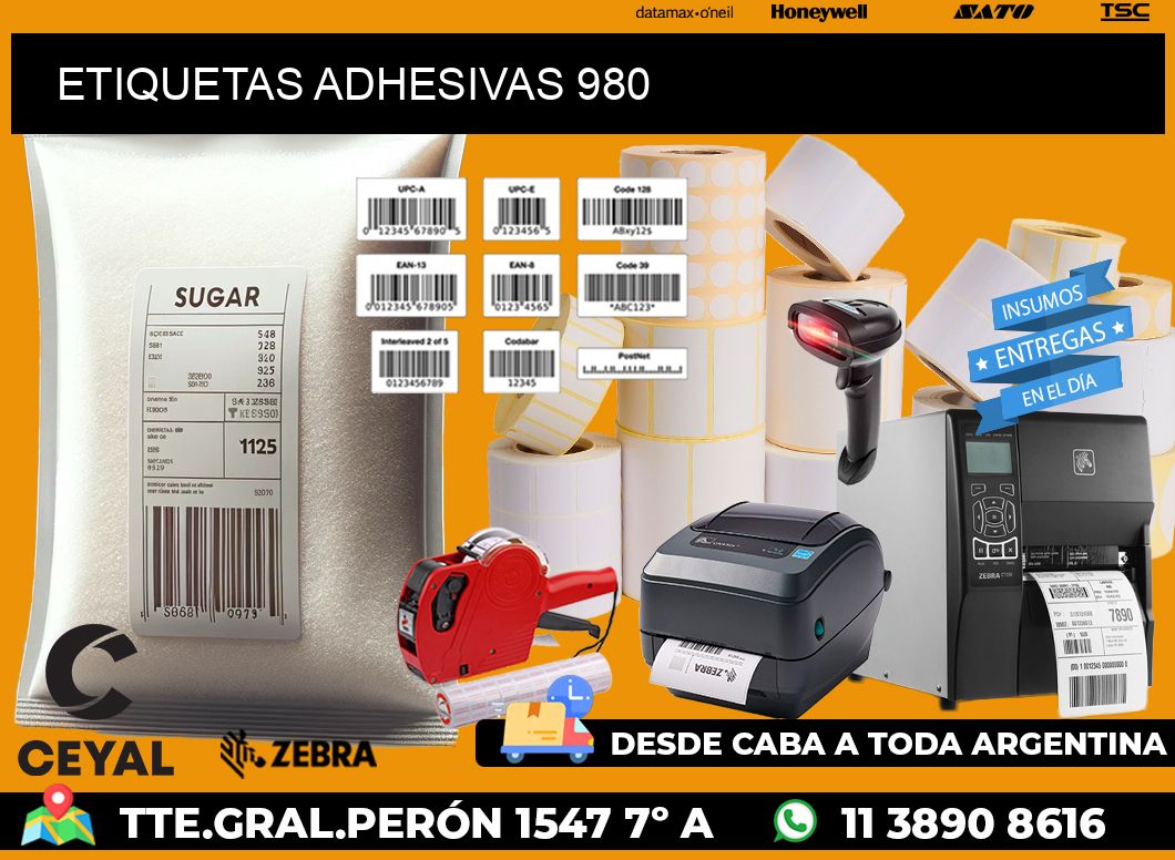 ETIQUETAS ADHESIVAS 980