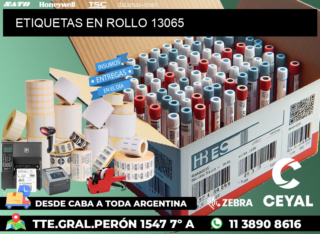 ETIQUETAS EN ROLLO 13065