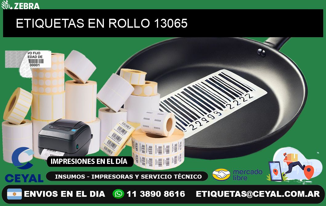 ETIQUETAS EN ROLLO 13065