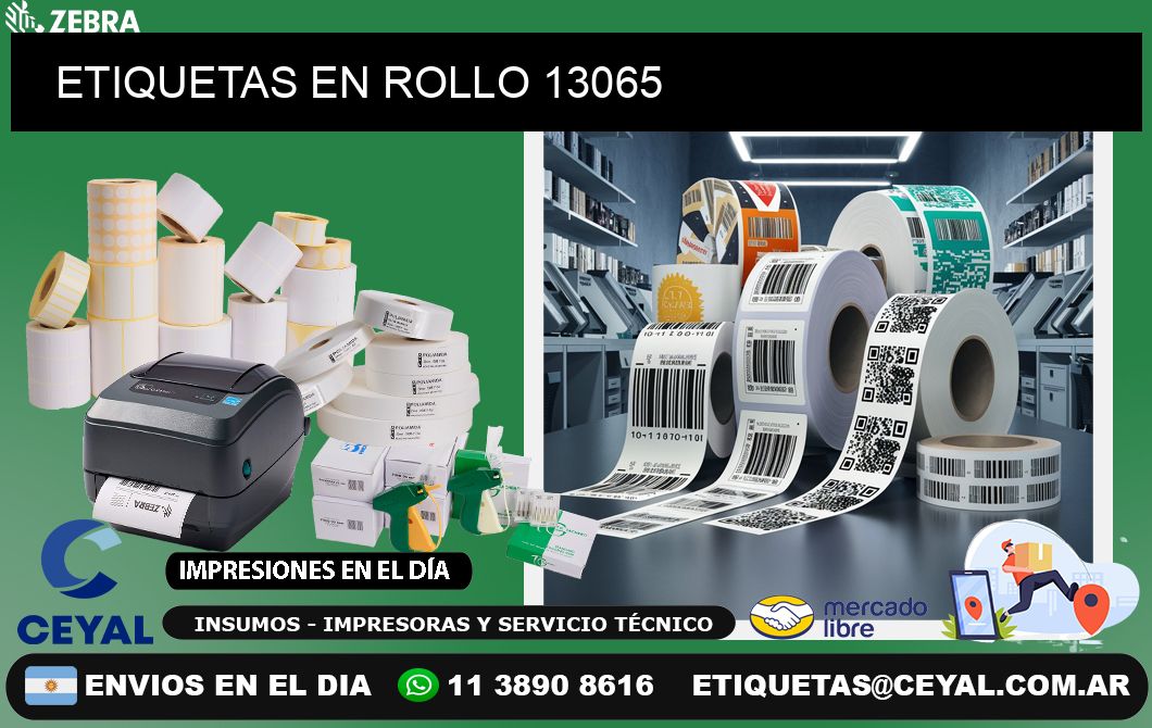 ETIQUETAS EN ROLLO 13065