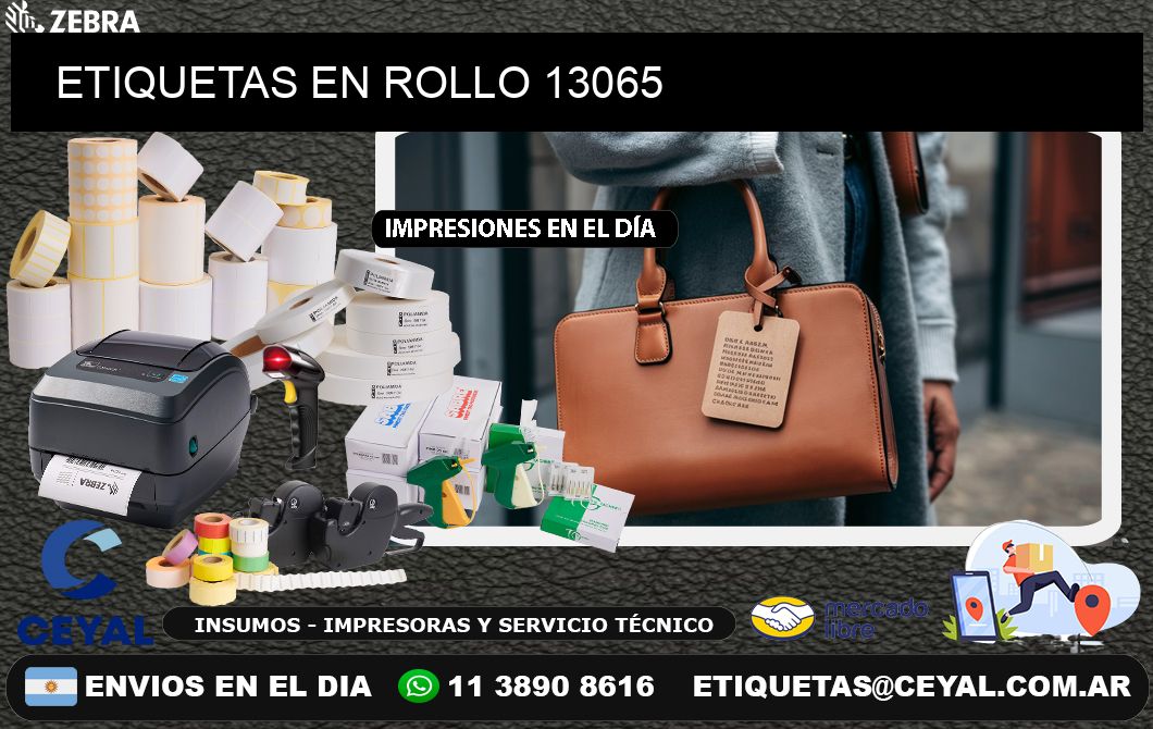 ETIQUETAS EN ROLLO 13065