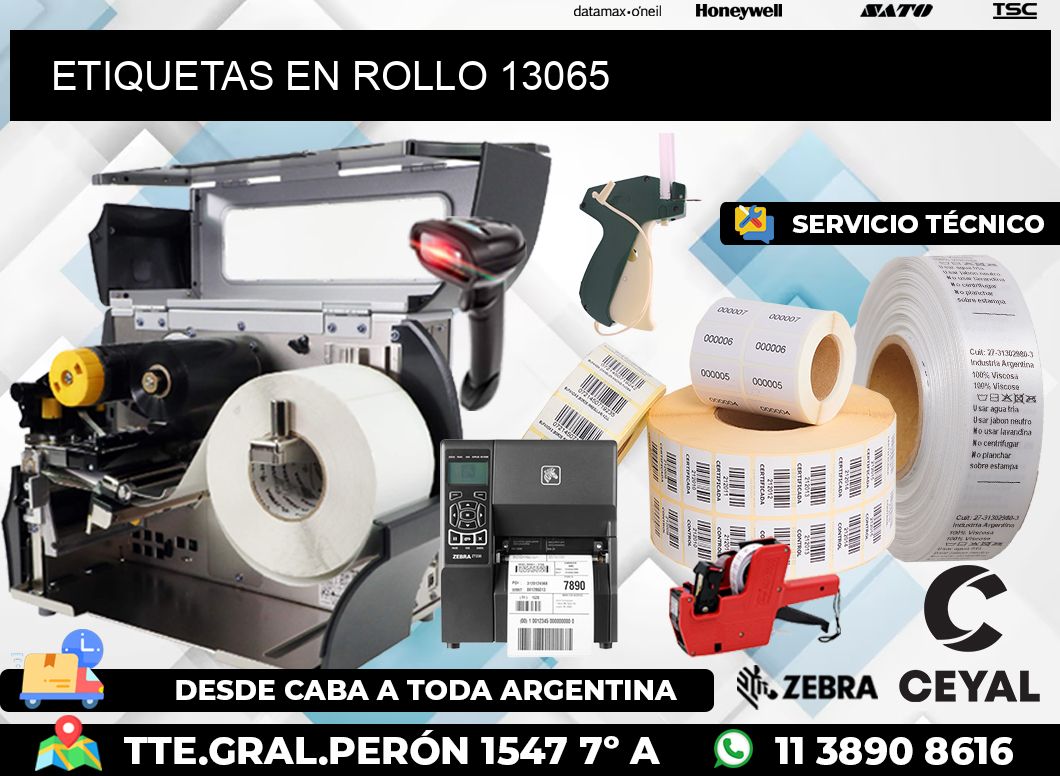 ETIQUETAS EN ROLLO 13065