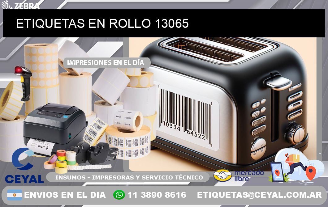 ETIQUETAS EN ROLLO 13065
