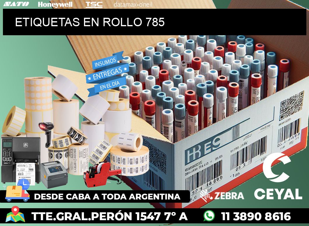 ETIQUETAS EN ROLLO 785