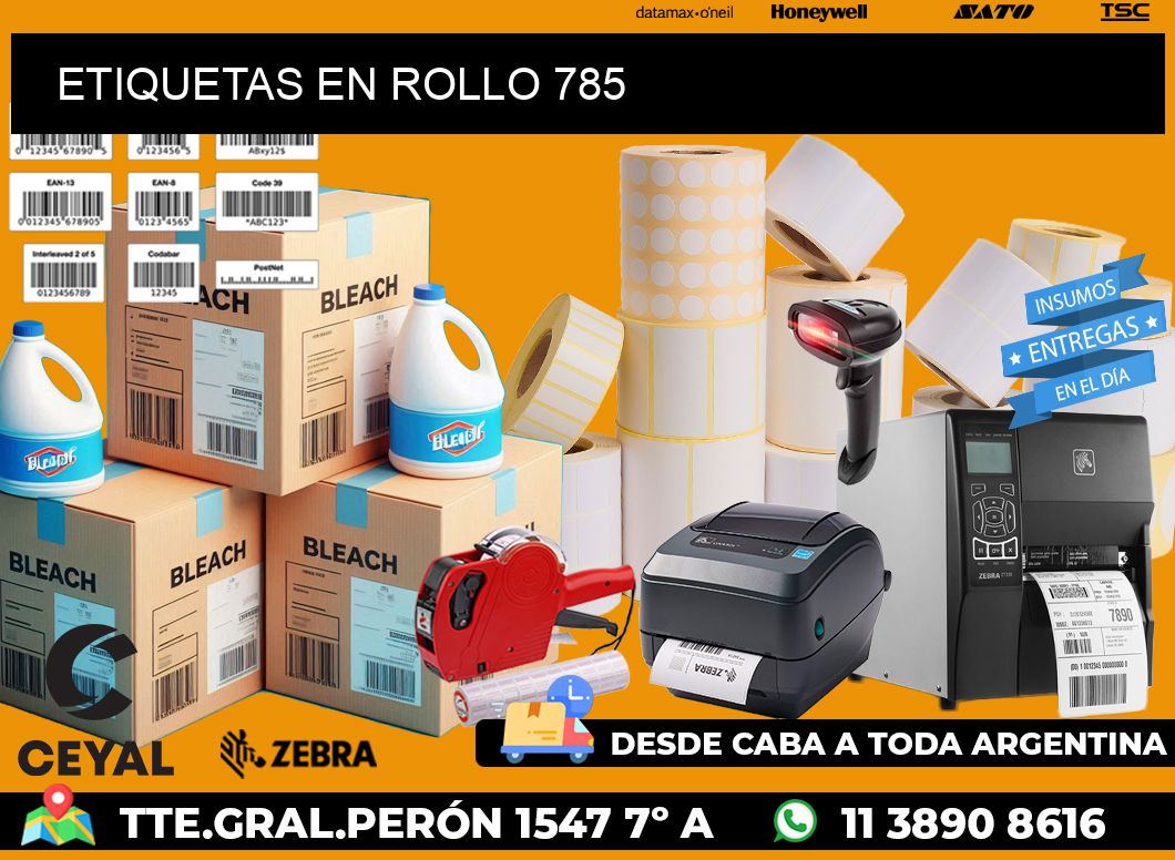 ETIQUETAS EN ROLLO 785