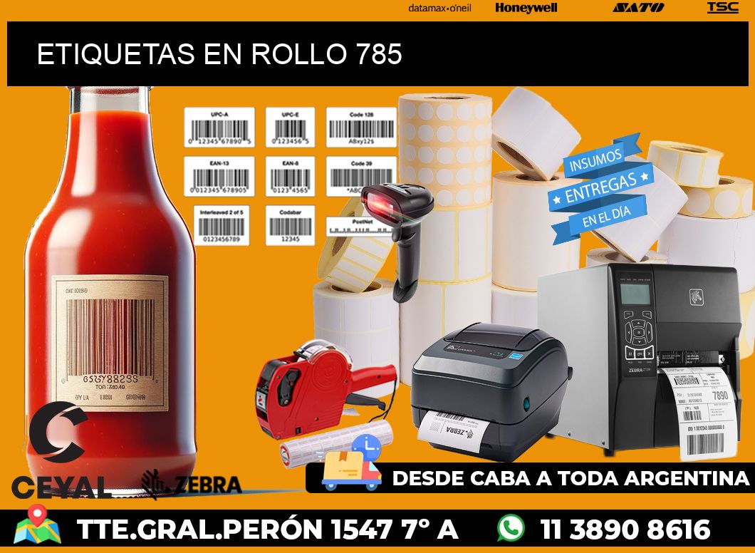 ETIQUETAS EN ROLLO 785