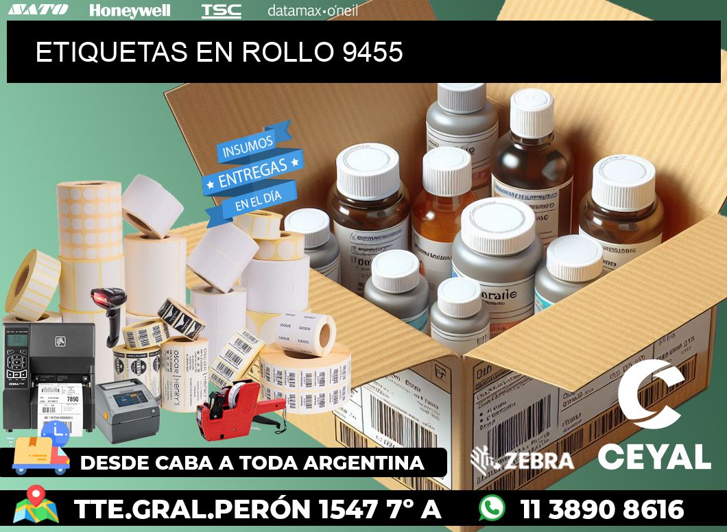 ETIQUETAS EN ROLLO 9455