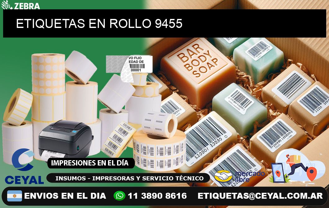 ETIQUETAS EN ROLLO 9455