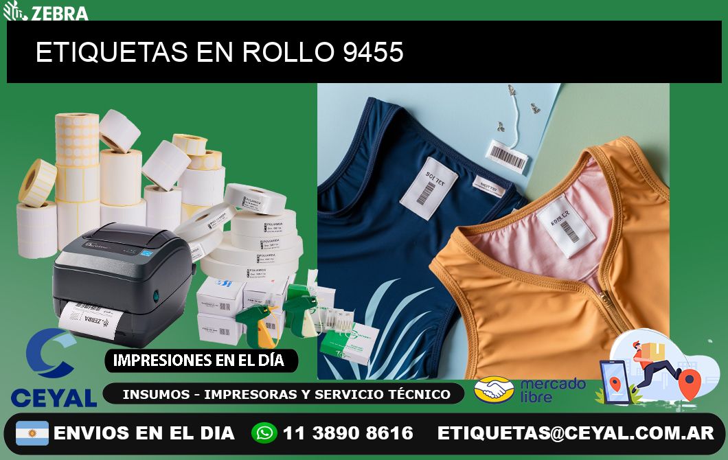 ETIQUETAS EN ROLLO 9455