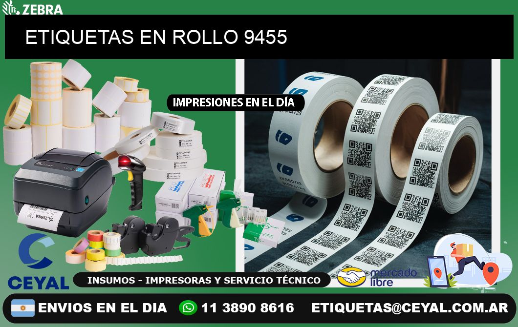 ETIQUETAS EN ROLLO 9455