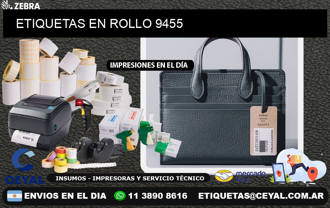 ETIQUETAS EN ROLLO 9455