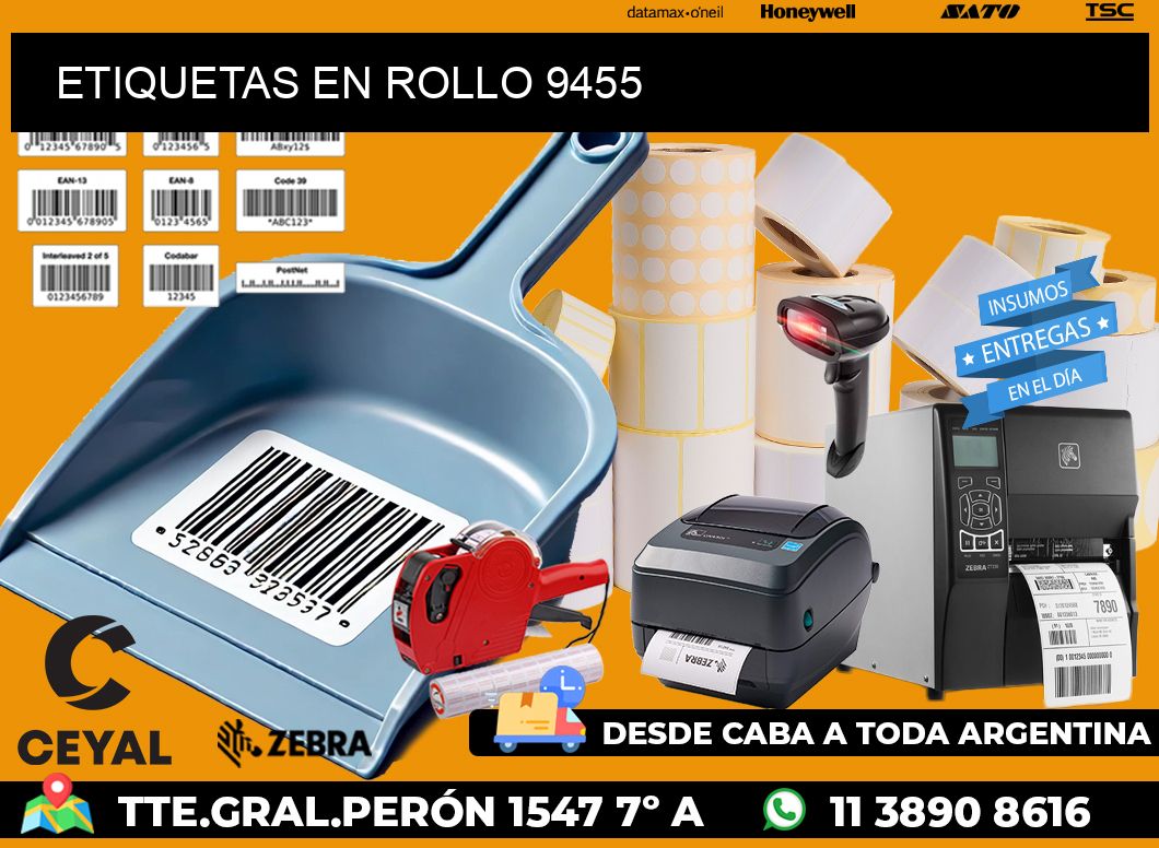ETIQUETAS EN ROLLO 9455