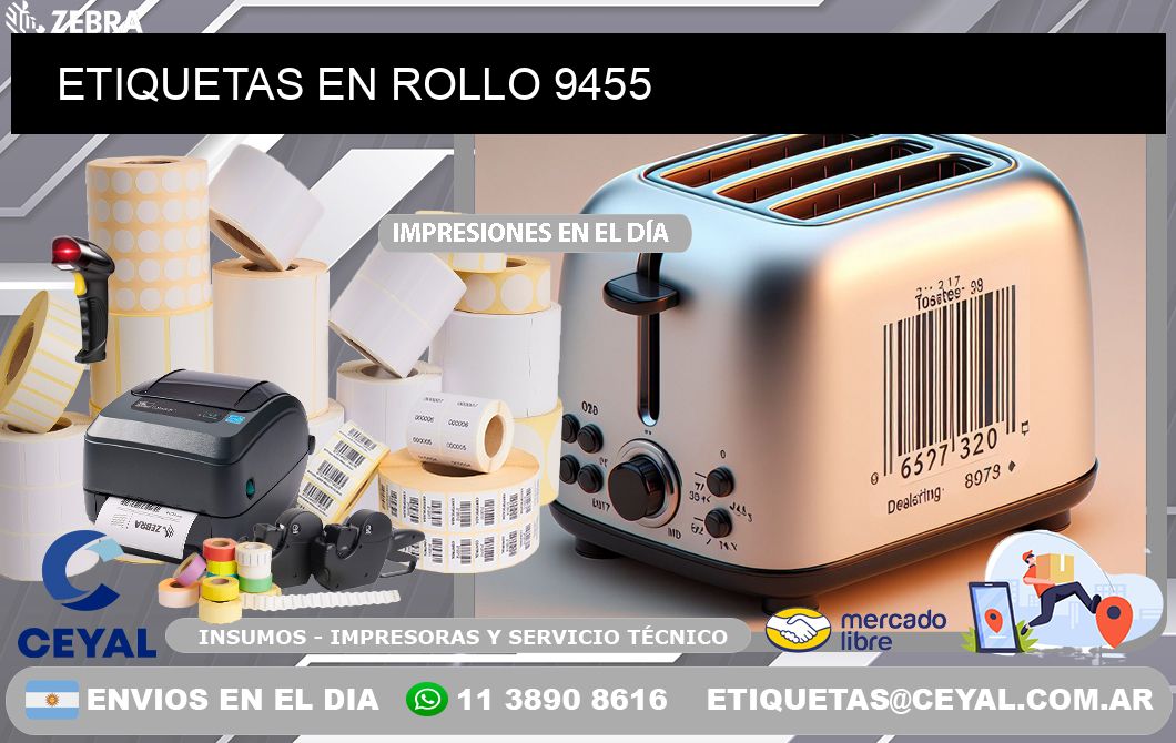ETIQUETAS EN ROLLO 9455