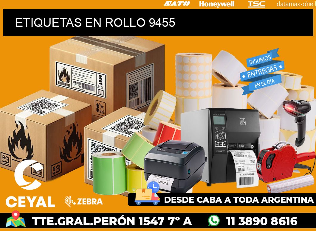 ETIQUETAS EN ROLLO 9455