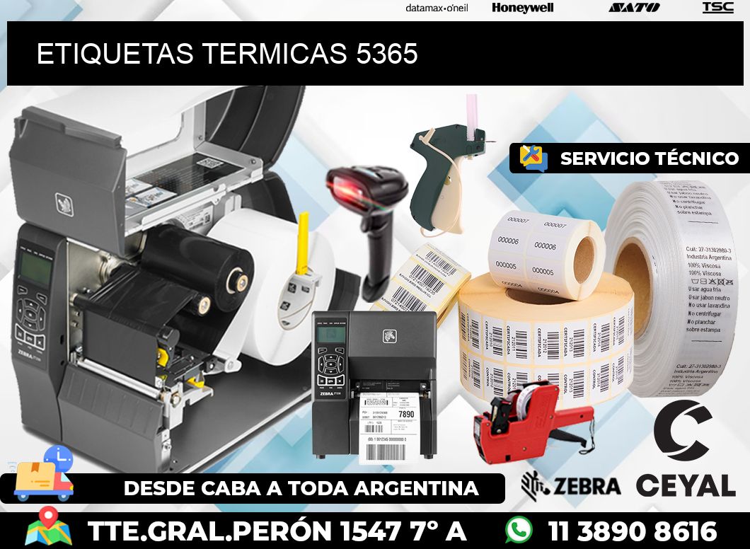 ETIQUETAS TERMICAS 5365