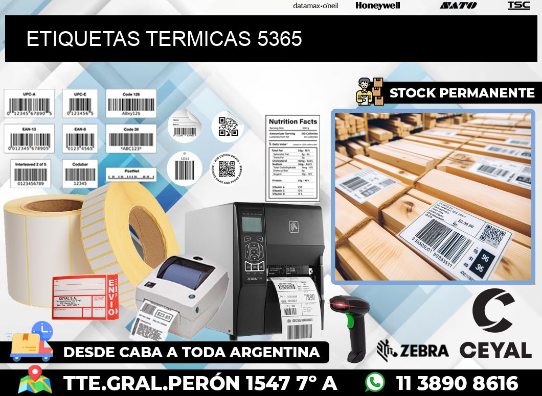ETIQUETAS TERMICAS 5365