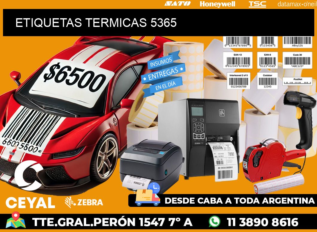 ETIQUETAS TERMICAS 5365