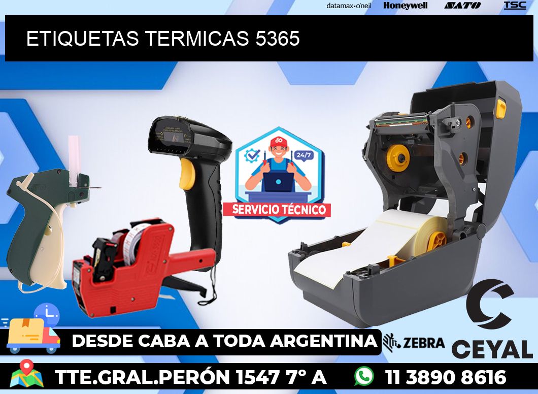 ETIQUETAS TERMICAS 5365