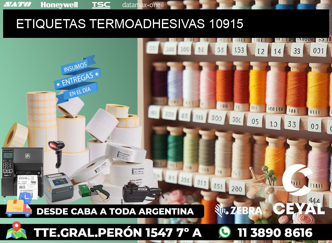 ETIQUETAS TERMOADHESIVAS 10915