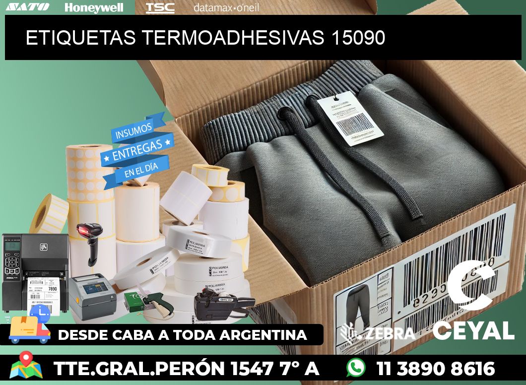 ETIQUETAS TERMOADHESIVAS 15090