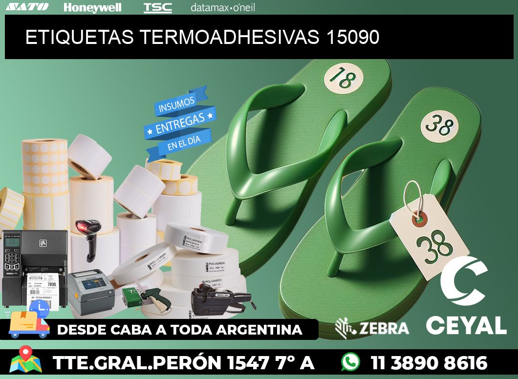 ETIQUETAS TERMOADHESIVAS 15090