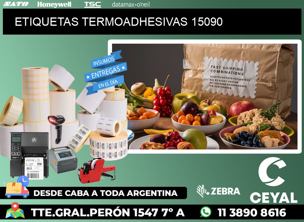 ETIQUETAS TERMOADHESIVAS 15090