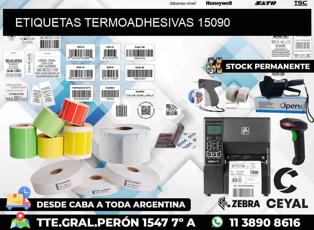 ETIQUETAS TERMOADHESIVAS 15090