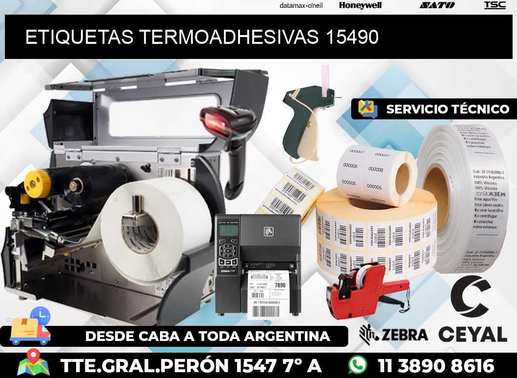 ETIQUETAS TERMOADHESIVAS 15490