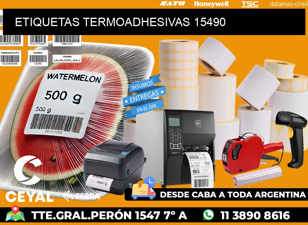 ETIQUETAS TERMOADHESIVAS 15490