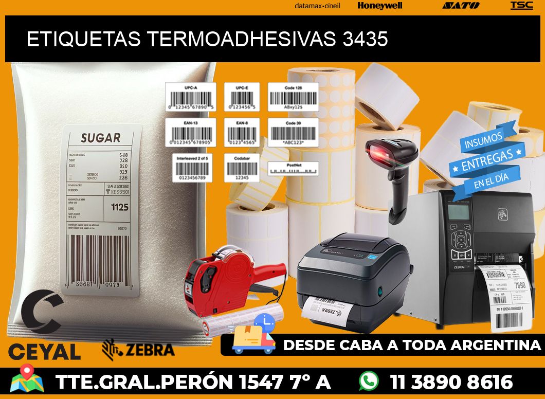 ETIQUETAS TERMOADHESIVAS 3435