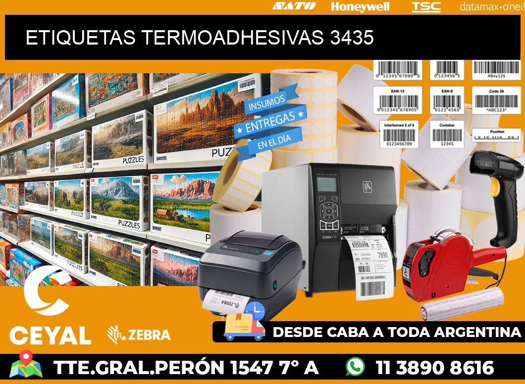 ETIQUETAS TERMOADHESIVAS 3435