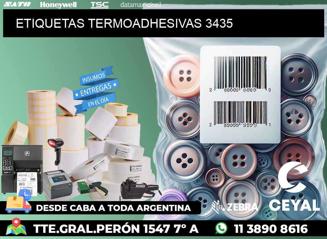 ETIQUETAS TERMOADHESIVAS 3435