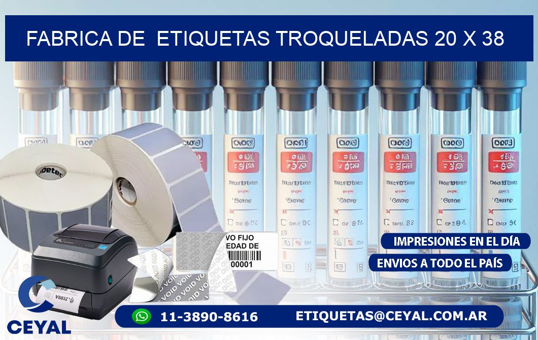 FABRICA DE  ETIQUETAS TROQUELADAS 20 x 38