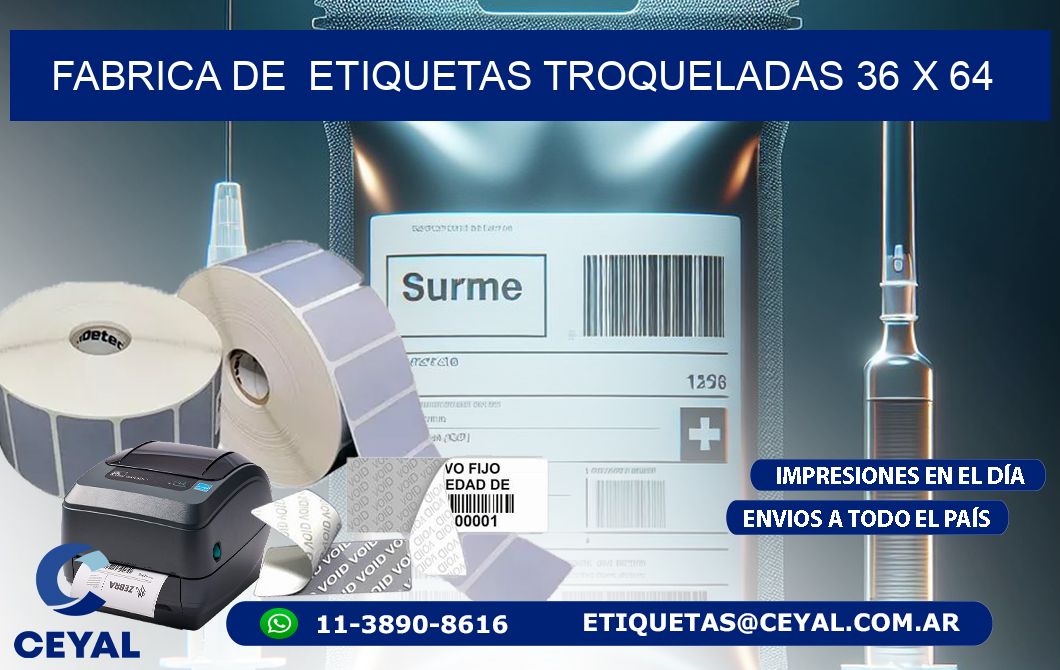 FABRICA DE  ETIQUETAS TROQUELADAS 36 x 64
