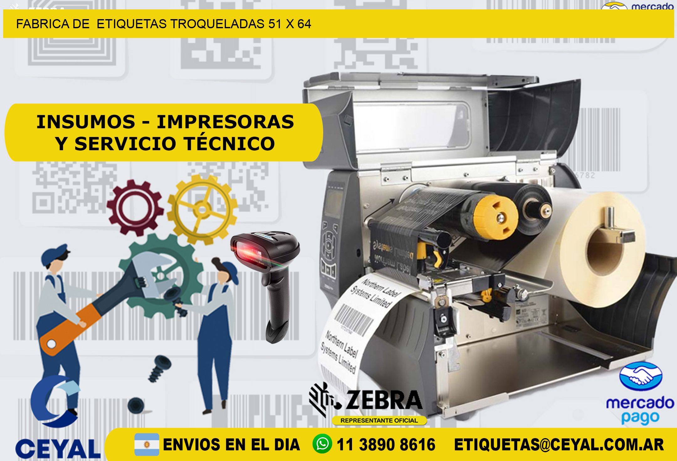 FABRICA DE  ETIQUETAS TROQUELADAS 51 x 64