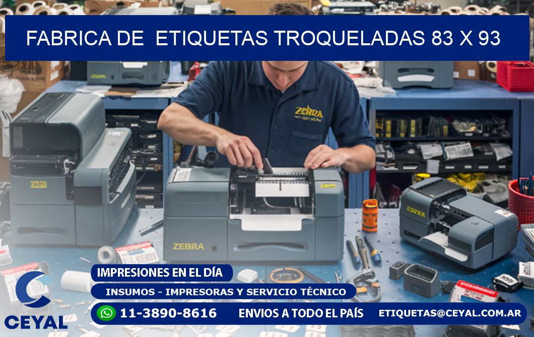 FABRICA DE  ETIQUETAS TROQUELADAS 83 x 93