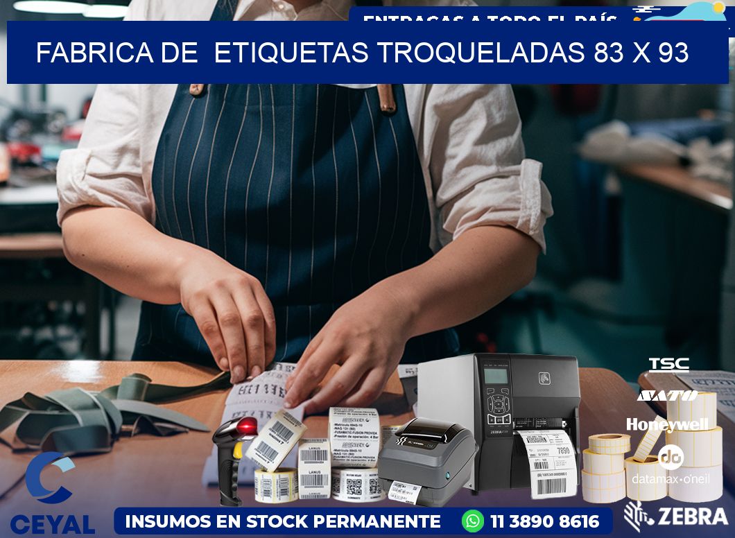 FABRICA DE  ETIQUETAS TROQUELADAS 83 x 93