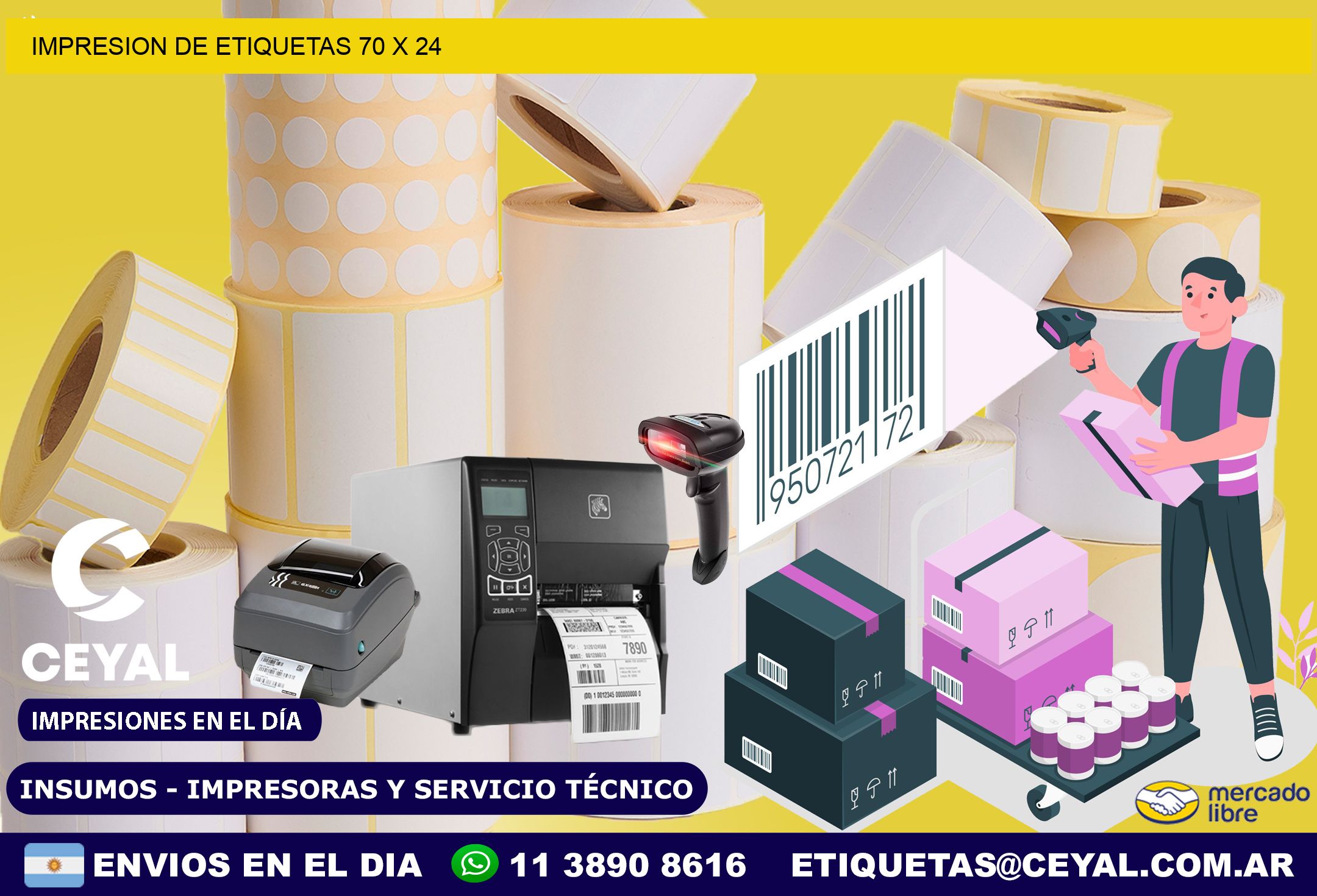 IMPRESION DE ETIQUETAS 70 x 24