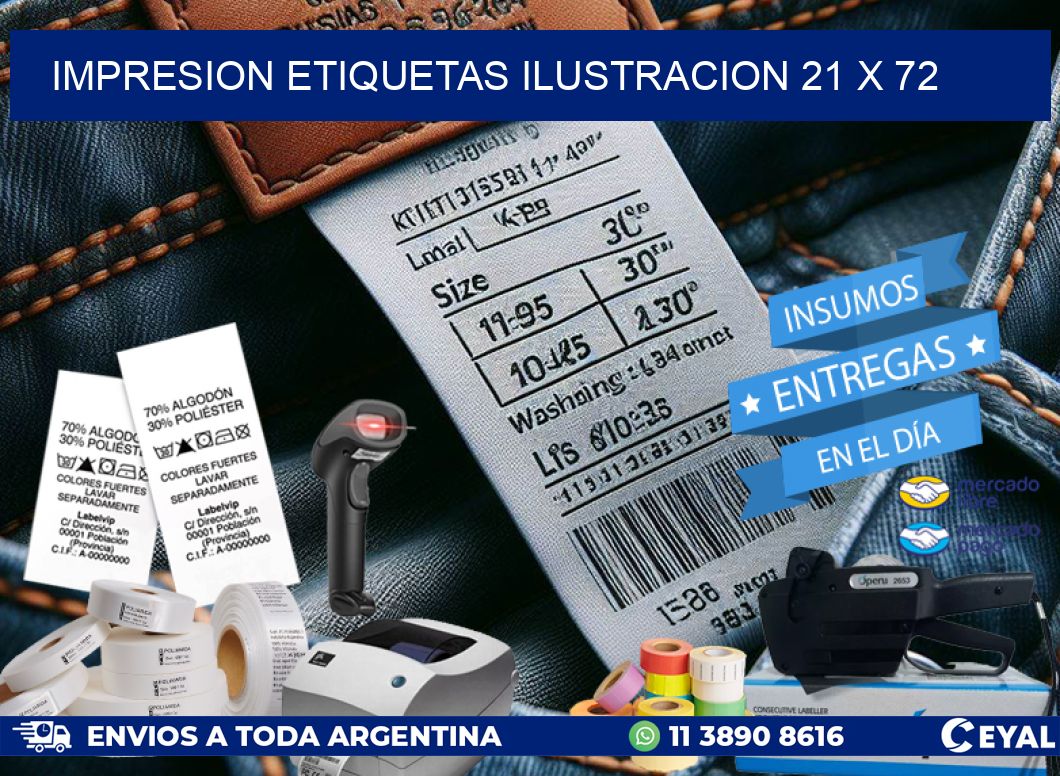 IMPRESION ETIQUETAS ILUSTRACION 21 x 72
