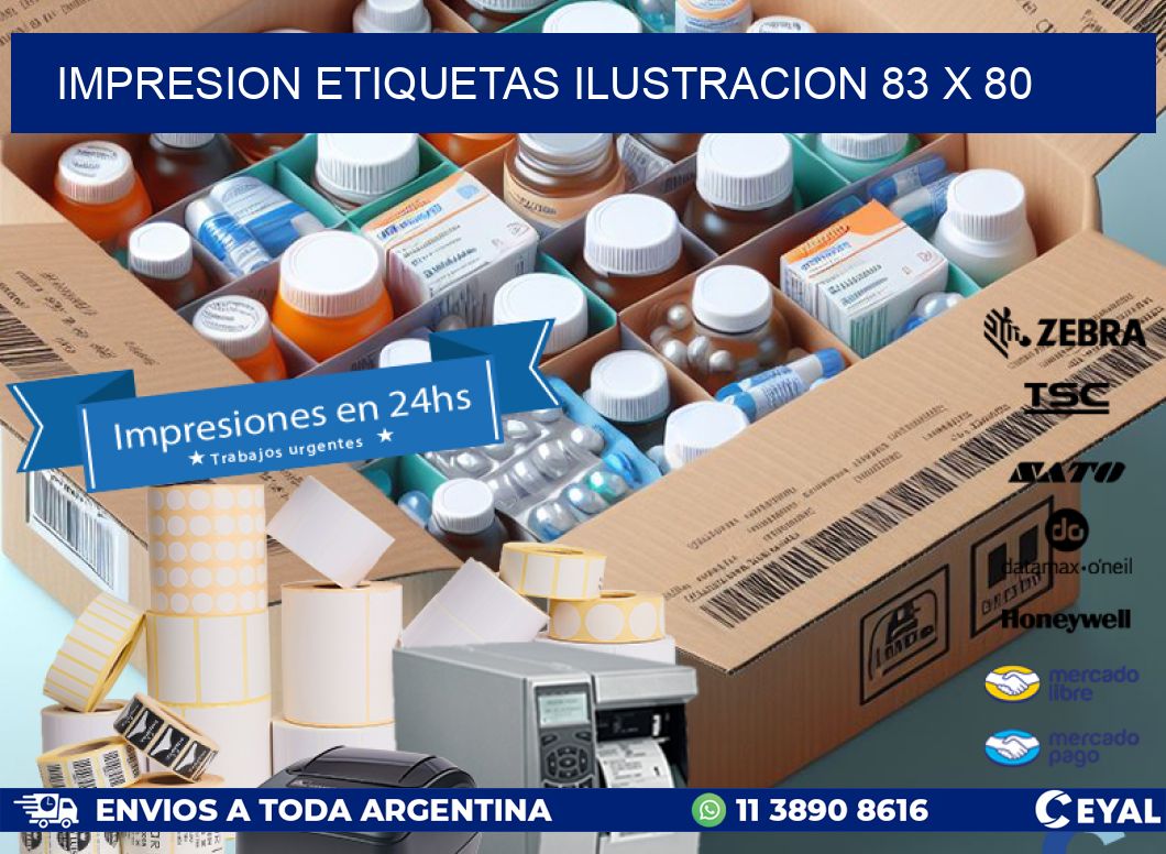 IMPRESION ETIQUETAS ILUSTRACION 83 x 80