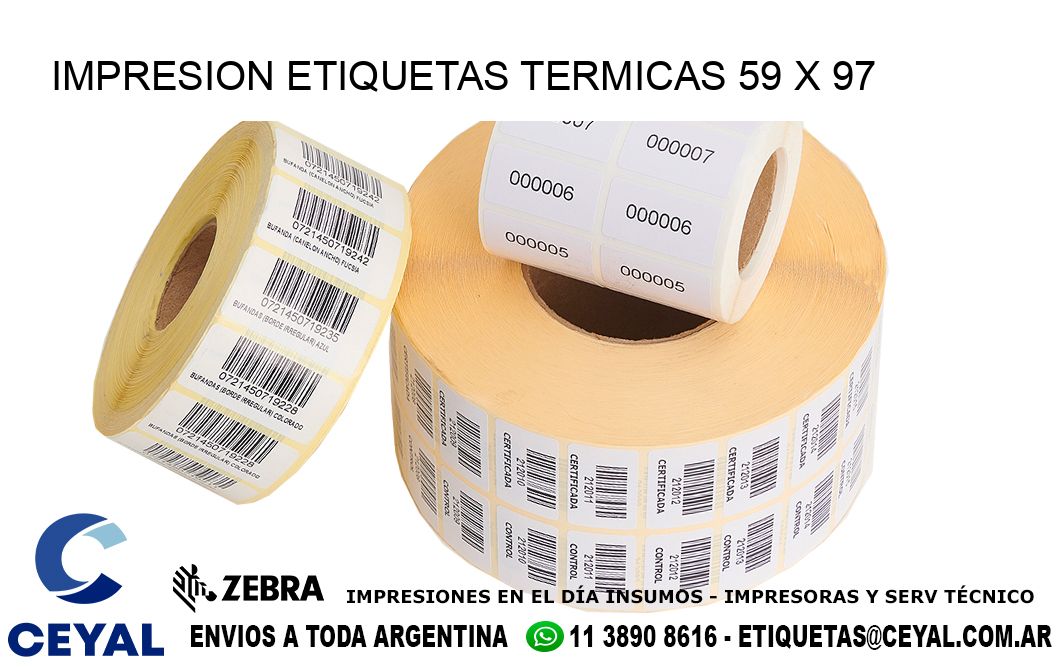 IMPRESION ETIQUETAS TERMICAS 59 x 97